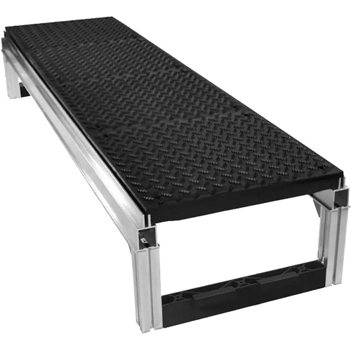 FOUNDATION Diamond-Plate Traction Modular Aluminum Work Platform Kit, 18" W x 72" D, 400 lbs. Capacity, All-Welded Ontario Packaging