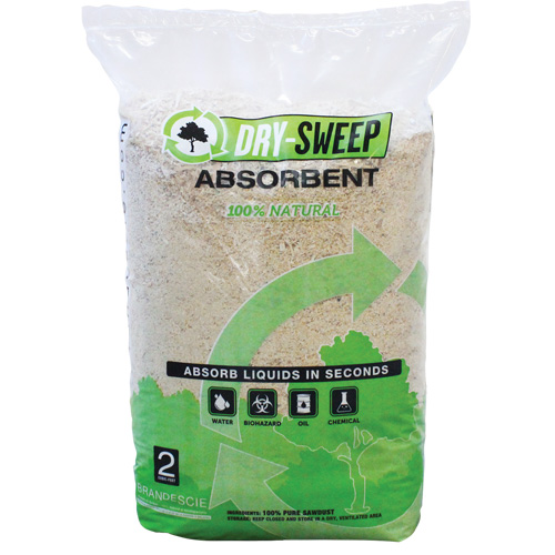 Absorbant naturel biod&eacute;gradable Dry Sweep, Sac, 22 lb (10 kg) Ontario Packaging