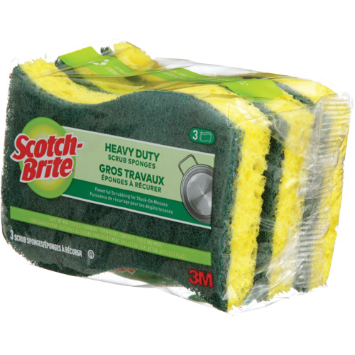 Scotch-Brite&reg; Heavy Duty Scrub Sponge, Scrubbing, 2-3/5" W x 4-2/5" L Ontario Packaging