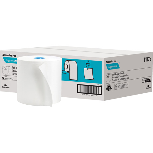 PRO Signature&reg; Compostable Textured Hand Roll Paper Towel, 1 Ply, Standard, 1000' L Ontario Packaging