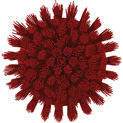Brosse ronde HyDrive pour perceuse, Soies Tr&egrave;s ferme, Longueur de 3-1/10", Rouge Ontario Packaging