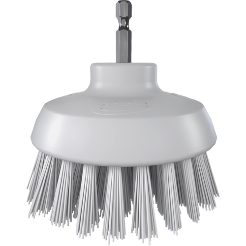 HyDrive Round Drill Brush, Extra Stiff Bristles, 3-1/10" Long, White Ontario Packaging