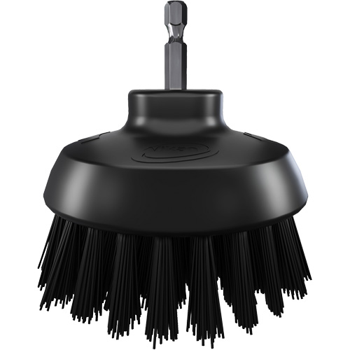 Brosse ronde HyDrive pour perceuse, Soies Tr&egrave;s ferme, Longueur de 3-1/10", Noir Ontario Packaging