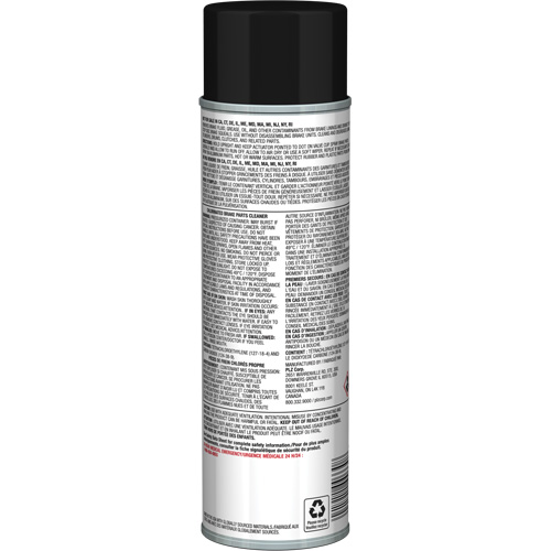Nettoyant pour pi&egrave;ces de freins Pro Line avec tr&egrave;s faible teneur en COV, Canette a&eacute;rosol Ontario Packaging