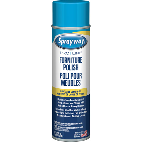 Pro Line Furniture Polish with Lemon Oil, 19 oz., Aerosol Can Ontario Packaging