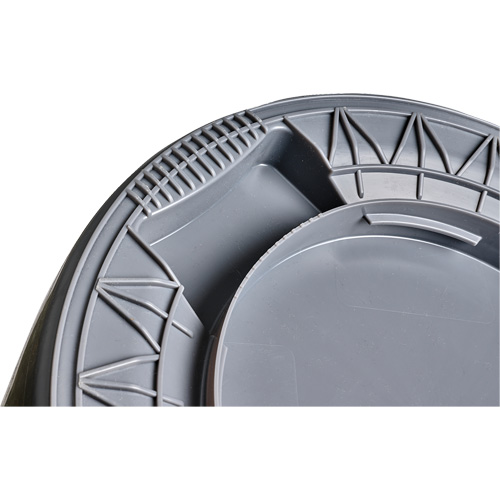 Grey Titan Garbage Container, Plastic, 20 US gal. Ontario Packaging
