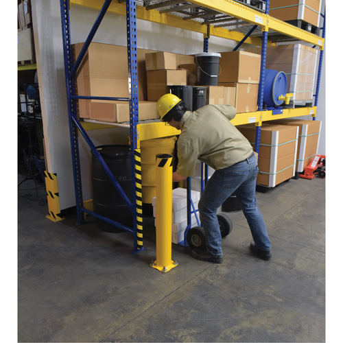 Borne, Acier, 42" h x 5-1/2" la, Jaune Ontario Packaging