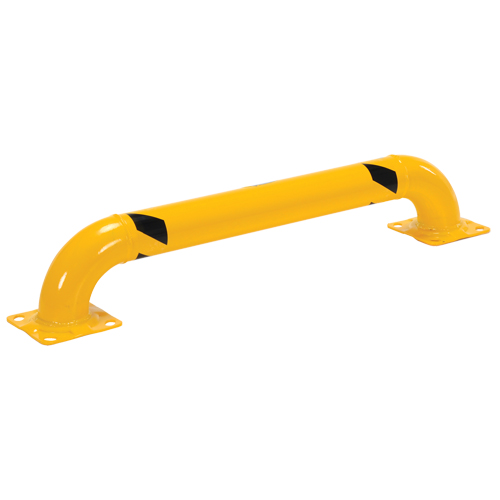 Garde-corps &agrave; profil bas pour rayonnages, 4' la x 0,75' h, Jaune Ontario Packaging