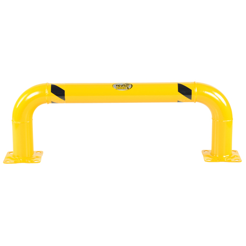 Garde-corps &agrave; profil bas pour rayonnages, 4' la x 1,4' h, Jaune Ontario Packaging