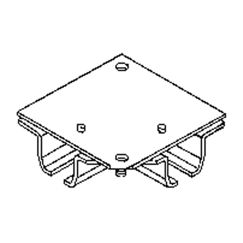 Raccord pour joint d'angle de 90° pour murs-rideaux mont&eacute;s au plafond Ontario Packaging