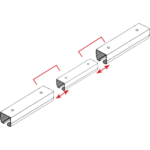 &eacute;clisse pour rail de roulement de mur-rideau Ontario Packaging