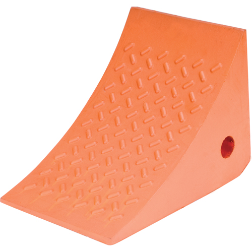 Wheel Chocks, Urethane, Orange, 8" W x 11" D x 8" H Ontario Packaging