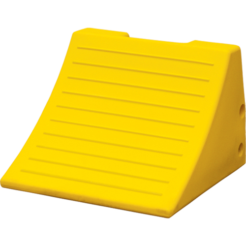 Heavy-Duty Wheel Chocks, Polyurethane, Safety Yellow, 15-1/10" W x 15" D x 11" H Ontario Packaging