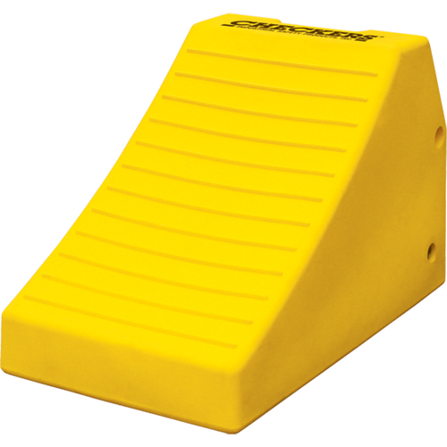 Heavy-Duty Wheel Chocks, Polyurethane, Safety Yellow, 14-1/2" W x 24-3/5" D x 16" H Ontario Packaging