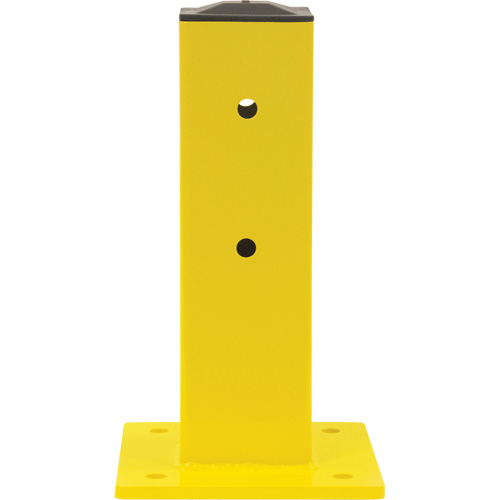 Poteau pour barri&egrave;re de s&eacute;curit&eacute;, Acier, 5" lo x 17" h, Jaune s&eacute;curit&eacute; OSHA Ontario Packaging