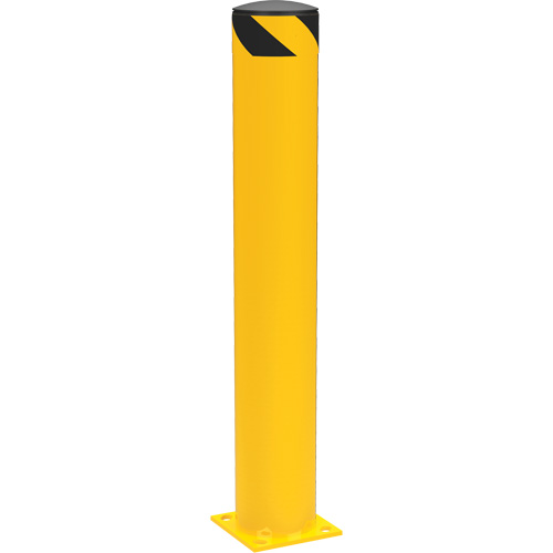 Safety Pipe Bollard, Steel, 42" H x 6-5/8" W, Yellow Ontario Packaging