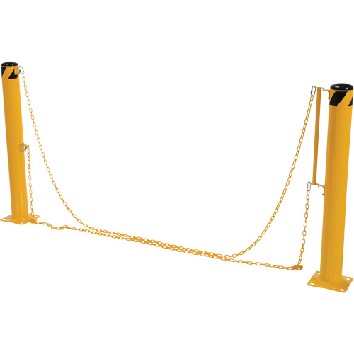 Syst&egrave;me de bornes de protection et chaînes pour quai, Acier, 42" h x 6-5/8" la, Jaune Ontario Packaging