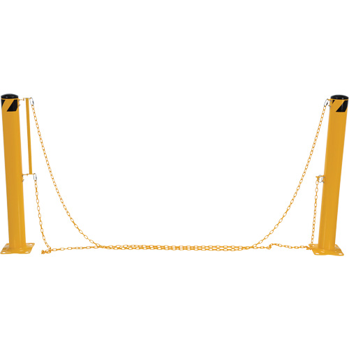 Syst&egrave;me de bornes de protection et chaînes pour quai, Acier, 42" h x 6-5/8" la, Jaune Ontario Packaging