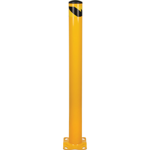 Bollard, Steel, 48" H x 4-1/2" W, Yellow Ontario Packaging