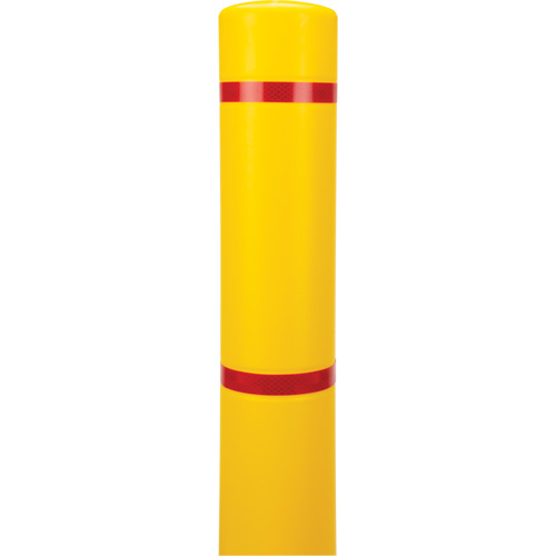 Polyethylene Bollard Cover, 4-1/2" Dia. x 64" L, Red/Yellow Ontario Packaging