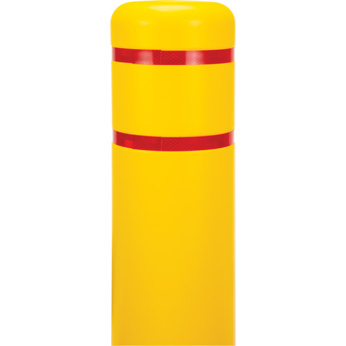 Capuchon en poly&eacute;thyl&egrave;ne pour borne de protection, 6-5/8" dia. x 52" l, Rouge/Jaune Ontario Packaging