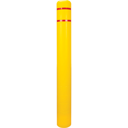 Polyethylene Bollard Cover, 6-5/8" Dia. x 60" L, Red/Yellow Ontario Packaging