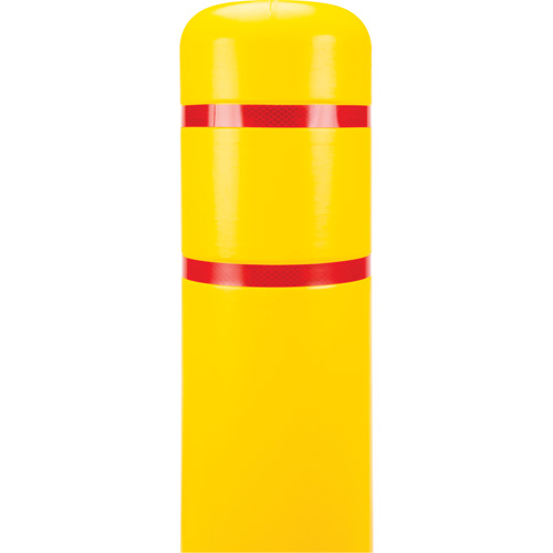 Polyethylene Bollard Cover, 6-5/8" Dia. x 60" L, Red/Yellow Ontario Packaging