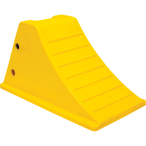 Cales de roue avec surface antid&eacute;rapante en aluminium, Polyur&eacute;thane, Jaune s&eacute;curit&eacute; OSHA, 11-1/4" la x 21" p x 12-1/4" h Ontario Packaging