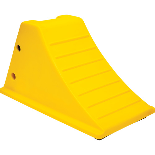 Wheel Chocks with Rubber Tread, Polyurethane, Yellow, 11-1/4" W x 21" D x 12-1/4" H Ontario Packaging