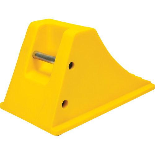 Wheel Chocks with Rubber Tread, Polyurethane, Yellow, 11-1/4" W x 21" D x 12-1/4" H Ontario Packaging