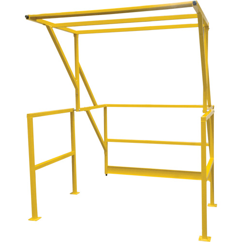 Barri&egrave;re de s&eacute;curit&eacute; pour mezzanine, 70" lo x 77" ha, 78" &eacute;lev&eacute;e, Jaune Ontario Packaging