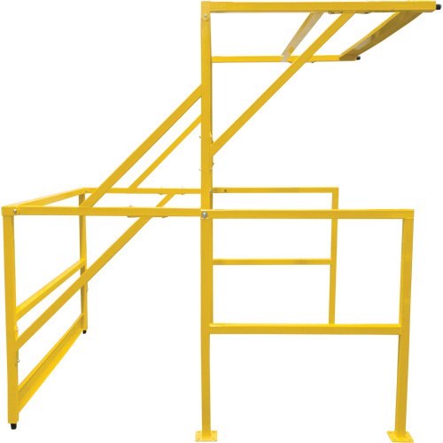 Barri&egrave;re de s&eacute;curit&eacute; pour mezzanine, 70" lo x 77" ha, 78" &eacute;lev&eacute;e, Jaune Ontario Packaging