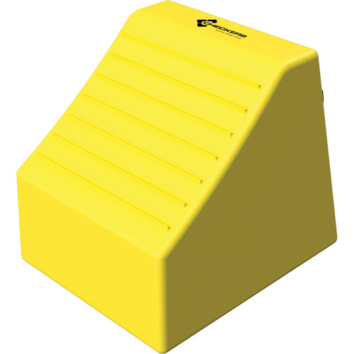 Checkers Safety Heavy-Duty Ultra Class Mining Wheel Chock without Bracket, HDPE, Yellow, 14-1/2" W x 17-1/2" D x 16" H Ontario Packaging