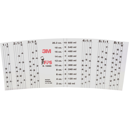 Bande &agrave; ins&eacute;rer indicatrice de rapport de m&eacute;lange pour godet PPS Ontario Packaging