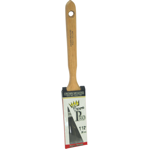 Angular Pro Paint Brush, Poly/Nylon, Wood Handle, 1-1/2" Width Ontario Packaging