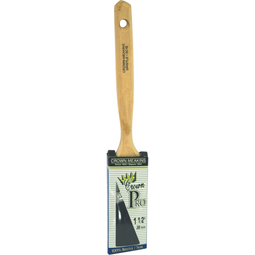 Crown Pro Straight Paint Brush, Bristle, Wood Handle, 1-1/2" Width Ontario Packaging