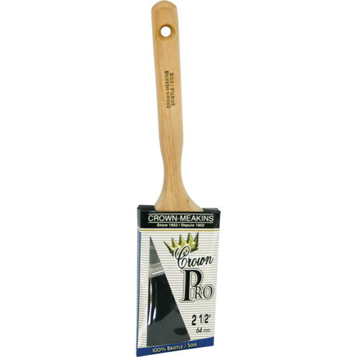 Crown Pro Straight Paint Brush, Bristle, Wood Handle, 2-1/2" Width Ontario Packaging