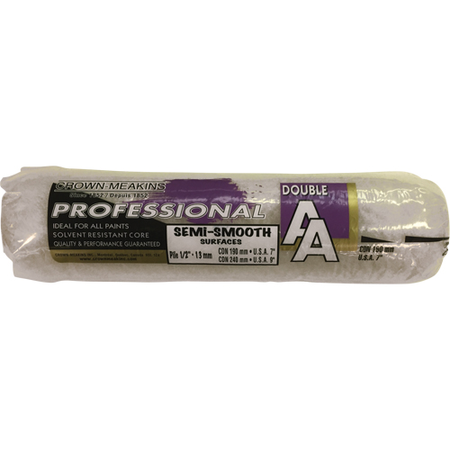 Professional AA Synthetic Paint Roller Cover, 13 mm (1/2") Nap, 240 mm (9-1/2") L Ontario Packaging
