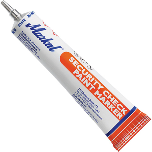 Marqueur de peinture de contr&ocirc;le de s&eacute;curit&eacute;, 1,7 oz, Tube, Blanc Ontario Packaging