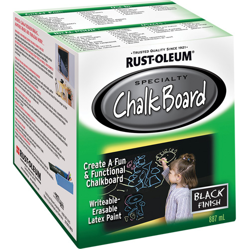 Chalk Board Paint, 877 ml, Can, Black Ontario Packaging