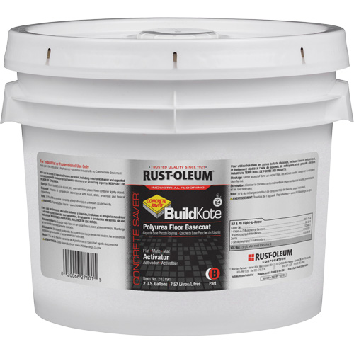 Concrete Saver&reg; BuildKote Polyurea Floor Coating Primer Part B, 2 Gal., Pail, Clear/Tint Base Ontario Packaging