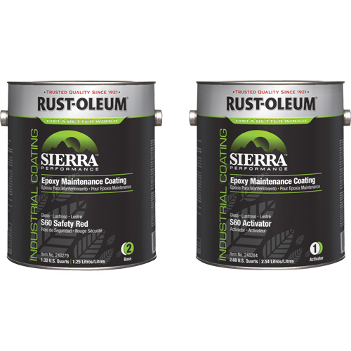 Trousse de rev&ecirc;tement dentretien &eacute;poxydique &agrave; base deau Sierra S60, Gallon, Rouge Ontario Packaging
