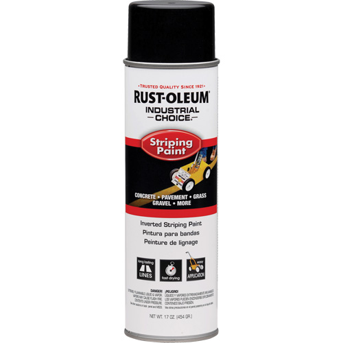 S1600 System Inverted Striping Paint, Black, Aerosol Can Ontario Packaging