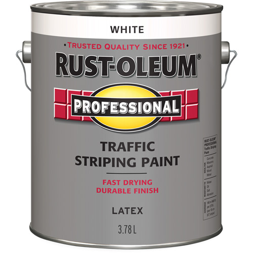 Traffic Striping Paint, White, 3.78 L, Jug Ontario Packaging