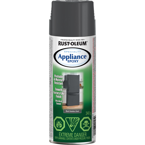 Specialty Appliance Epoxy Coating, Aerosol Can, Black Stainless Steel Ontario Packaging