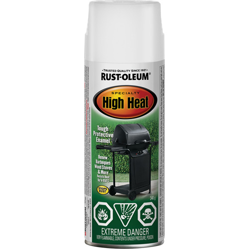 Specialty High Heat Enamel Spray Paint, Aerosol Can, White Ontario Packaging