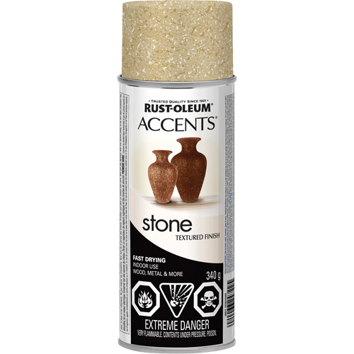 Accents&reg; Stone Creations Spray Paint, Aerosol Can, Bleached Stone Ontario Packaging