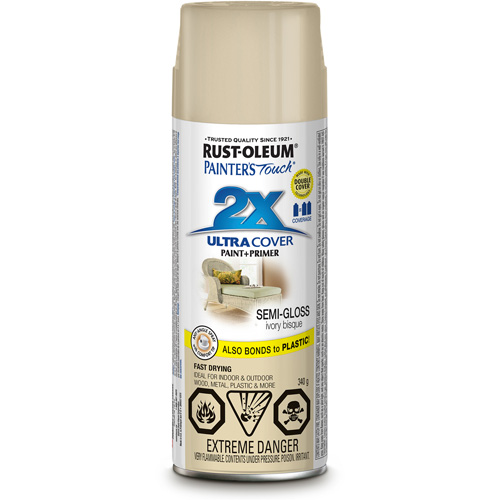 Peinture &agrave; pouvoir couvrant &eacute;lev&eacute; Painter's Touch, Blanc bisque d'ivoire, Semi-brillant, Canette a&eacute;rosol Ontario Packaging