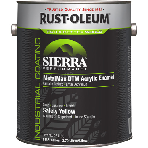 Sierra Performance MetalMax&reg; Plus DTM Acrylic Enamel, Gallon, Yellow Ontario Packaging