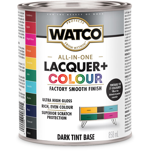Composant de base fonc&eacute; pour finition laqu&eacute;e + couleur tout-en-un Watco, 946 ml, Base &agrave; teinte fonc&eacute;e, Tr&egrave;s brillant Ontario Packaging